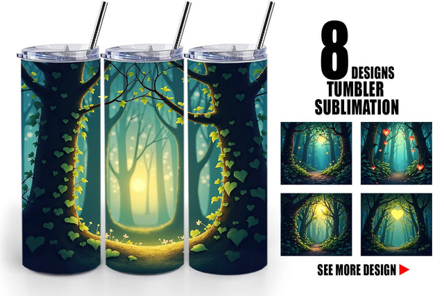 Tumbler Forest Heart Sublimation artnoy 