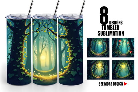 Tumbler Forest Heart Sublimation artnoy 