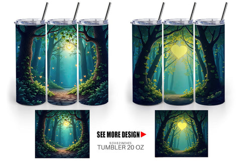Tumbler Forest Heart Sublimation artnoy 