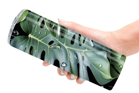 Tumbler Forest Leaves Pattern Sublimation artnoy 