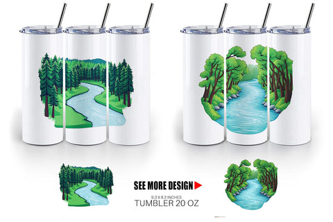 Tumbler Forest River Sublimation artnoy 