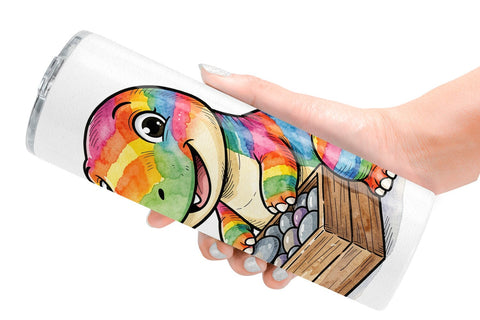 Tumbler Forest Scout Dino Watercolor Sublimation artnoy 