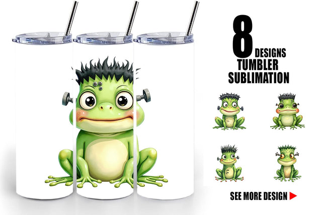 Tumbler Frankenstein Frog Sublimation artnoy 