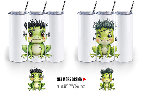 Tumbler Frankenstein Frog Sublimation artnoy 