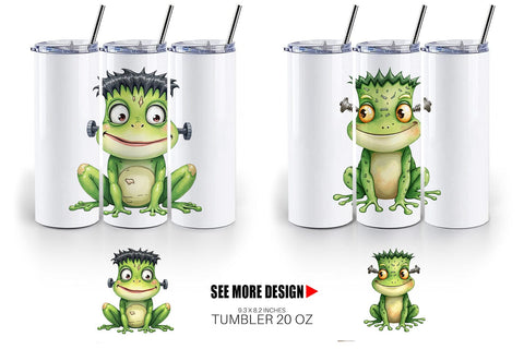 Tumbler Frankenstein Frog Sublimation artnoy 