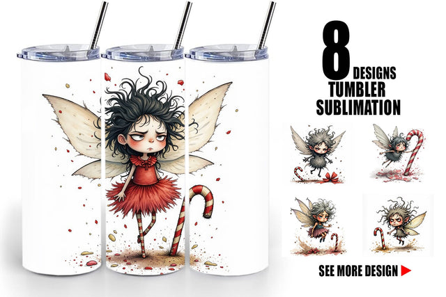 Tumbler Frazzled Sugar Plum Fairy Sublimation artnoy 