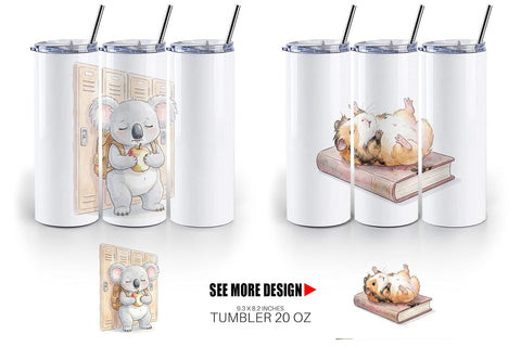Tumbler Friday Burnout Animal Watercolor Sublimation artnoy 
