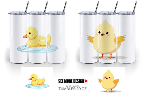 Tumbler Friendly Cute Animals Sublimation artnoy 