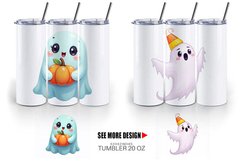 Tumbler Friendly Ghosts Sublimation artnoy 