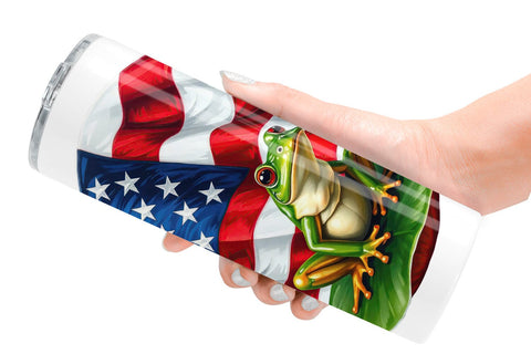 Tumbler Frog 4th of July Sublimation artnoy 