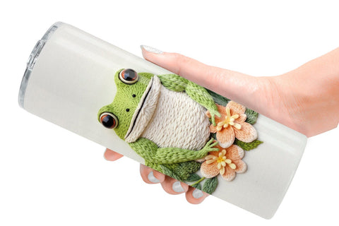 Tumbler Frog Embroidery Sublimation artnoy 