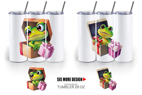Tumbler Frog Gift Sublimation artnoy 