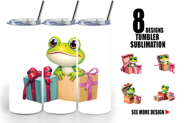 Tumbler Frog Gift Sublimation artnoy 