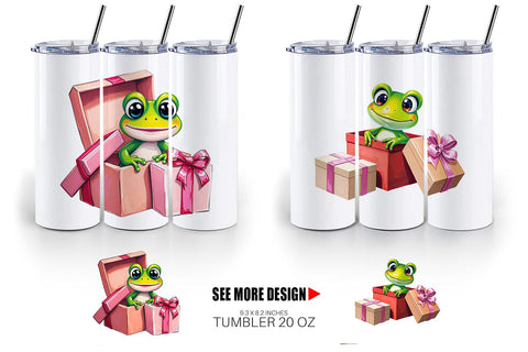 Tumbler Frog Gift Sublimation artnoy 