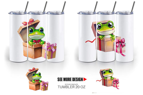 Tumbler Frog Gift Sublimation artnoy 