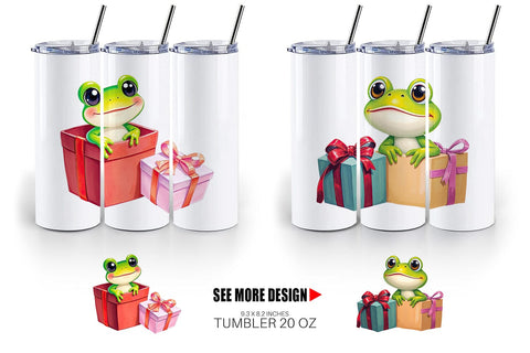Tumbler Frog Gift Sublimation artnoy 