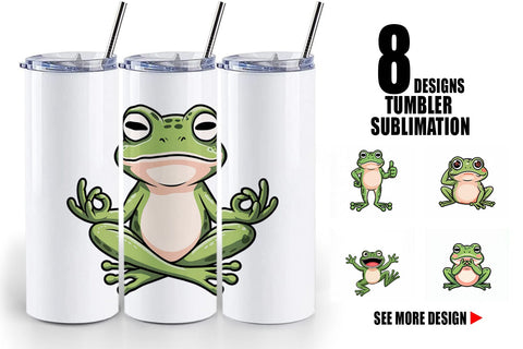 Tumbler Frog Mood Sublimation artnoy 