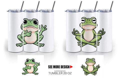 Tumbler Frog Mood Sublimation artnoy 