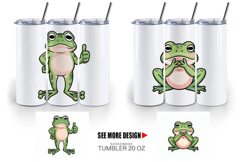 Tumbler Frog Mood Sublimation artnoy 