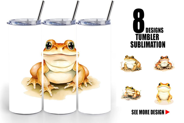 Tumbler Frog Wildlife Sublimation artnoy 
