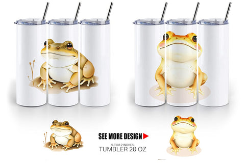Tumbler Frog Wildlife Sublimation artnoy 