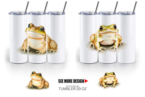 Tumbler Frog Wildlife Sublimation artnoy 