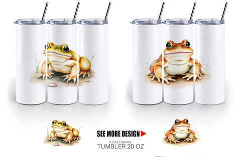 Tumbler Frog Wildlife Sublimation artnoy 