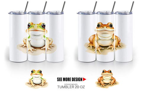 Tumbler Frog Wildlife Sublimation artnoy 