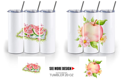 Tumbler Fruit Picnic Sublimation artnoy 