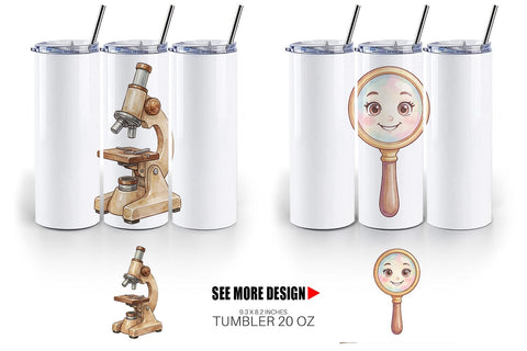 Tumbler Funky Art Science Mascot Watercolor Sublimation artnoy 