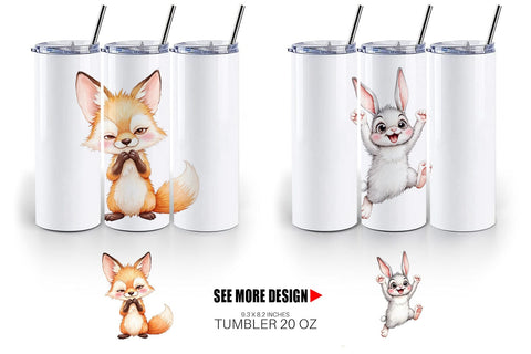 Tumbler Funny Animal Faces Sublimation artnoy 