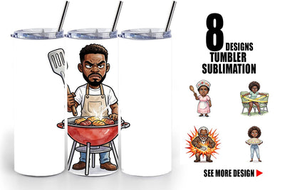 Tumbler Funny Black Family Cookout Sublimation artnoy 