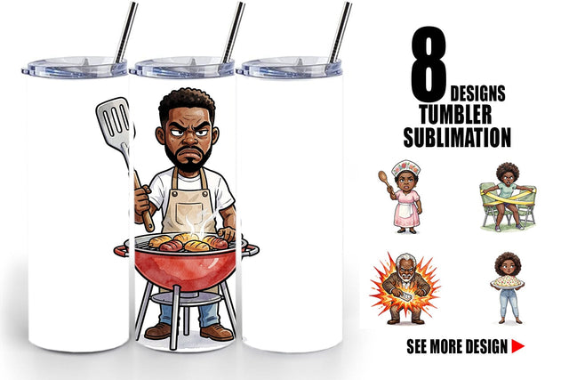 Tumbler Funny Black Family Cookout Sublimation artnoy 