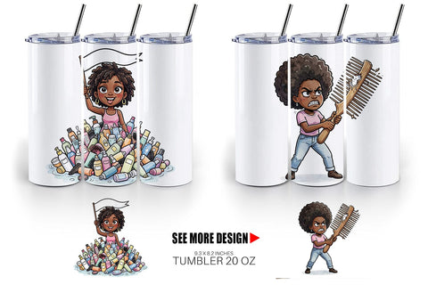 Tumbler Funny Natural Hair Humor Sublimation artnoy 