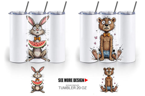 Tumbler Funny Skinny Safari Summer Sublimation artnoy 