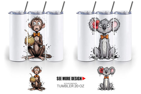 Tumbler Funny Skinny Safari Summer Sublimation artnoy 