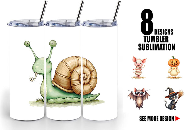 Tumbler Funny Spooky Faces Sublimation artnoy 