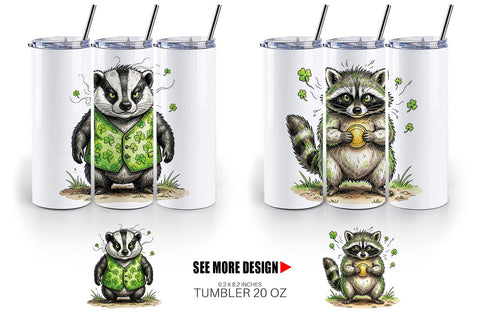 Tumbler Funny St Patricks Animal Sublimation artnoy 