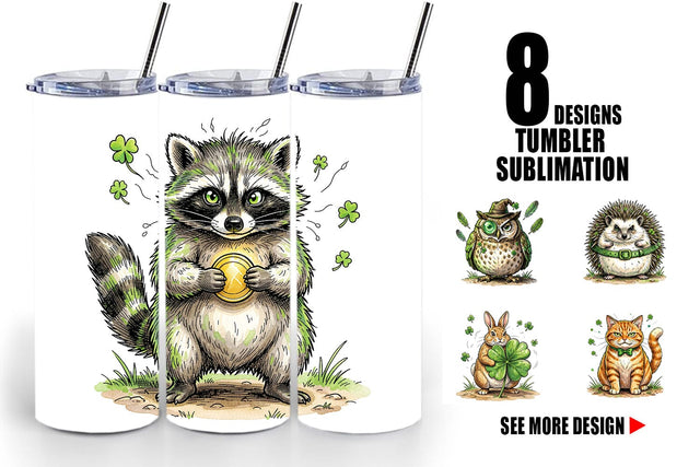 Tumbler Funny St Patricks Animal Sublimation artnoy 