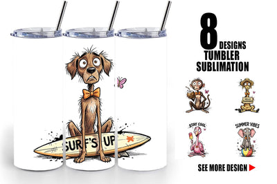 Tumbler Funny Summer Quote Animals Sublimation artnoy 