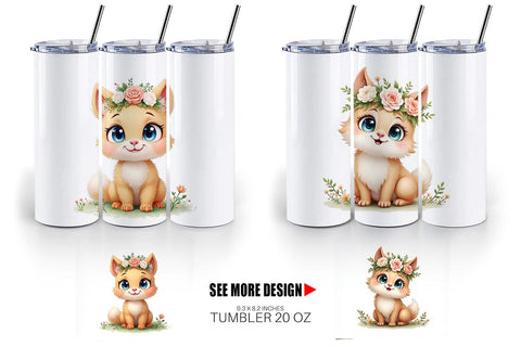 Tumbler Furry Expressions Sublimation artnoy 