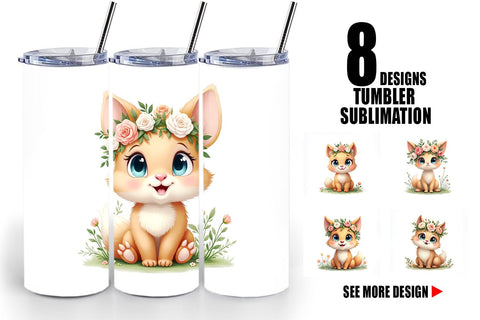 Tumbler Furry Expressions Sublimation artnoy 