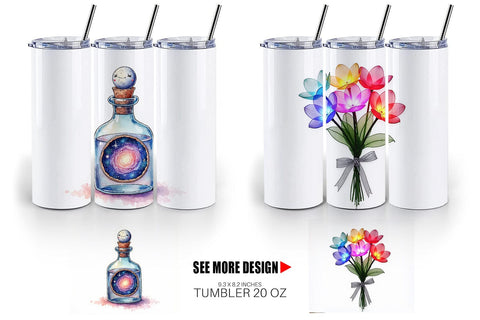 Tumbler Galactic Affection Sci-Fi Love Symbols Sublimation artnoy 