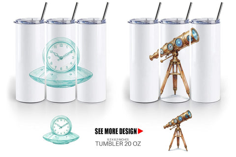 Tumbler Galactic Classroom Decor Watercolor Sublimation artnoy 