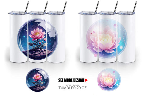 Tumbler Galactic Flora Orbs Sublimation artnoy 