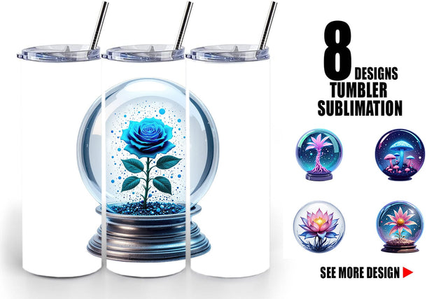 Tumbler Galactic Flora Orbs Sublimation artnoy 