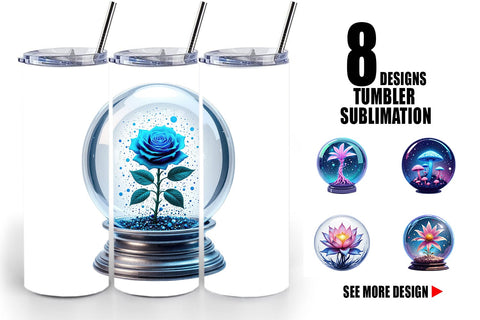 Tumbler Galactic Flora Orbs Sublimation artnoy 