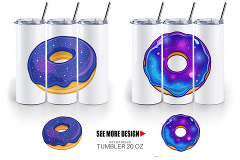 Tumbler Galaxy Donut Sublimation artnoy 