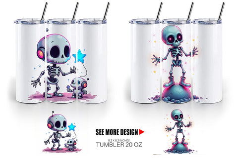 Tumbler Galaxy Skeletons Sublimation artnoy 