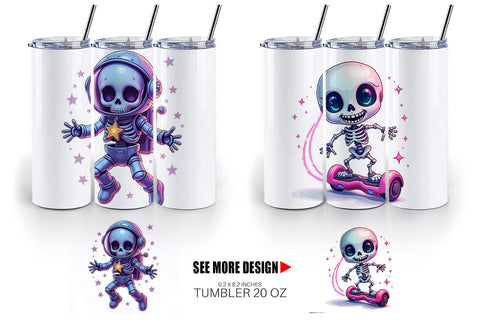 Tumbler Galaxy Skeletons Sublimation artnoy 